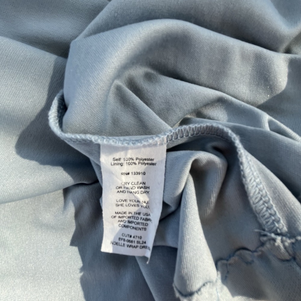 Show Me Your Mumu Noelle Flutter Wrap Dress Dusty Blue Size Small‎ - Picture 10 of 10